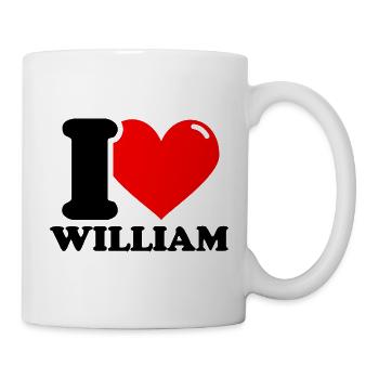 I love william Vorname - Tasse - Weiß - Rechts