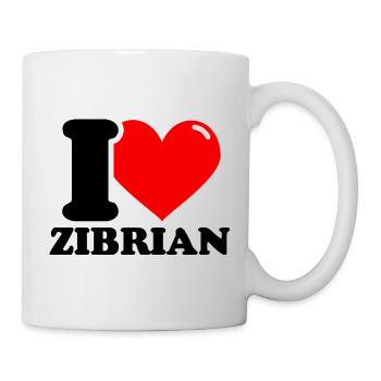 J’adore le prénom zibrian - Mug blanc - blanc - Droite