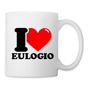 J’aime l’éloge funèbre Prénom - Mug blanc - blanc - Droite