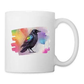 Bunter Rabe - Tasse - Weiß - Rechts