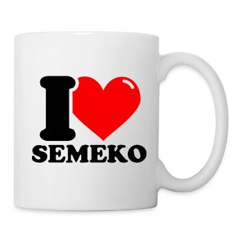 J'adore le prénom Semeko - Mug blanc - blanc - Droite