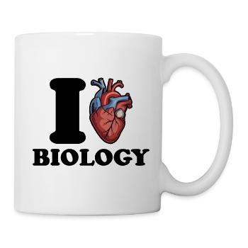 I love biology - Mug - white - Right