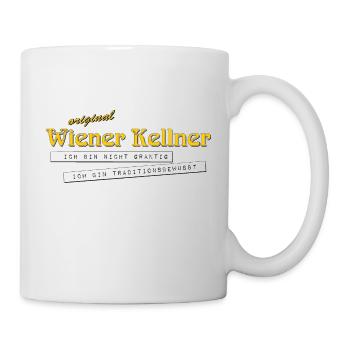 grantiger, original Wiener Kellner - Tasse - Weiß - Rechts