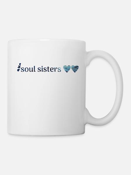 Freunde - soul sisters - Tasse - Weiß