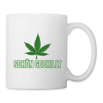 Hanfblatt - Schön gechillt - Tasse - Weiß - Rechts