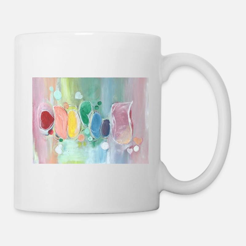 Les chakras aiment l’art abstrait - Mug blanc - blanc