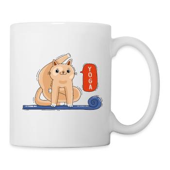 Cat and Yoga - Mug - white - Right