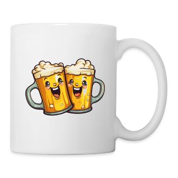 Funny Beer Mugs Laughing Beer Drinking Alcohol Humor - Mug - white - Right