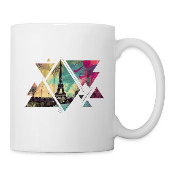 Paris Frankreich Stadt Skyline Eiffelturm Dreieck - Tasse - Weiß - Rechts