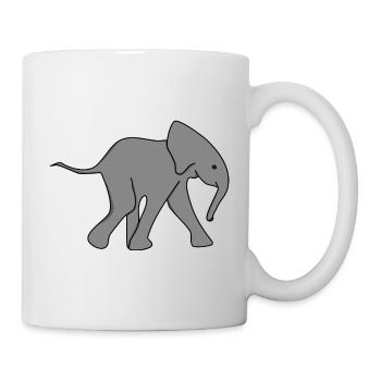 Elephant Baby Baby Elephant Baby Young Children - Mug - white - Right