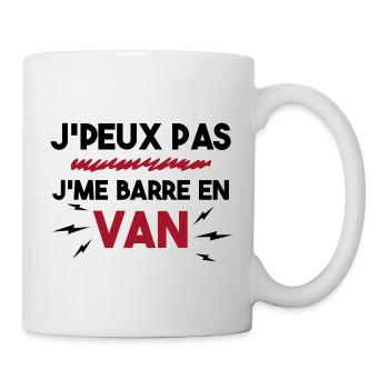 J'peux Pas J'me Barre en Van Cadeau Anniversaire - Mug blanc - blanc - Droite