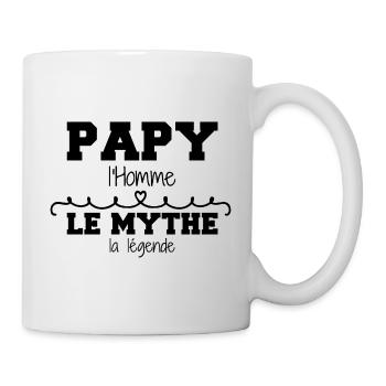 Papy L'homme Le Mythe - Mug blanc - blanc - Droite