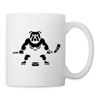 Minimalist Bulldogs Ice Hockey Silhouette - Mug - white - Right