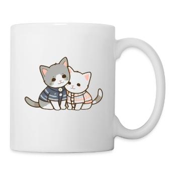bébé chat mignon, câlin, chat kawaii - Mug blanc - blanc - Droite