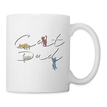 Chat-Papa ! Chat papa rétro Vintage Style chats - Mug blanc - blanc - Droite