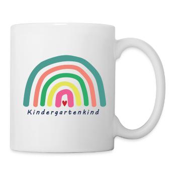 Kindergarten, Kita, Regenbogen - Tasse - Weiß - Rechts