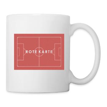 ROTE KARTE Fußball Statement - Tasse - Weiß - Rechts