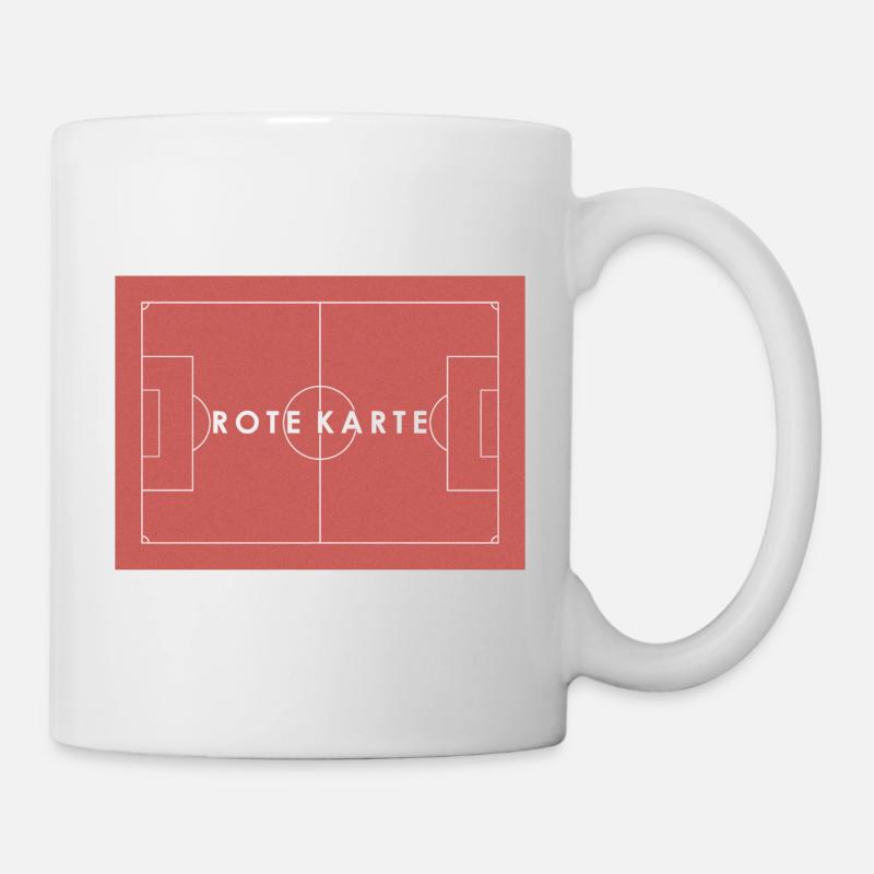 ROTE KARTE Fußball Statement - Tasse - Weiß