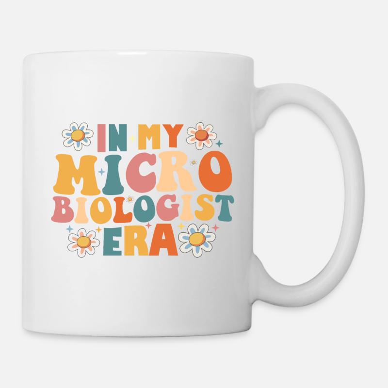 Microbiologie groovy drôle à l’ère de mon microbiologiste - Mug blanc - blanc