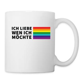 Ich liebe wen ich möchte Pride Flagge - Tasse - Weiß - Rechts