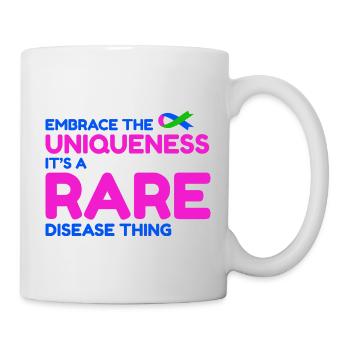 Une maladie rare unique en son genre : sensibiliser le public - Mug blanc - blanc - Droite