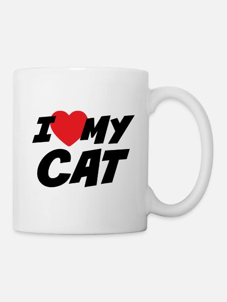 Ich liebe meine Katze - Tasse - Weiß