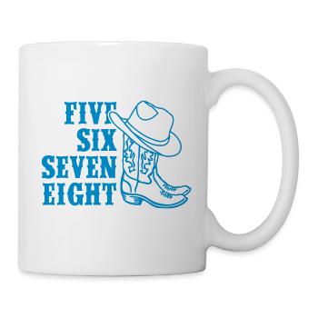 Five six seven eight Linedance - Tasse - Weiß - Rechts