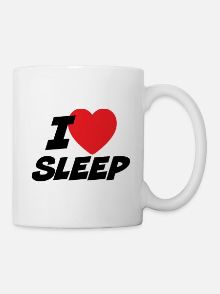Ich liebe Schlaf - Tasse - Weiß
