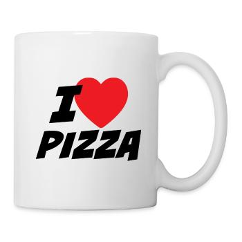 Ich liebe Pizza - Tasse - Weiß - Rechts