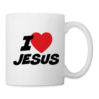 Ich liebe Jesus - Tasse - Weiß - Rechts