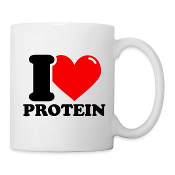 I Love Protein - Fitness Haltérophilie Drôle - Mug blanc - blanc - Droite