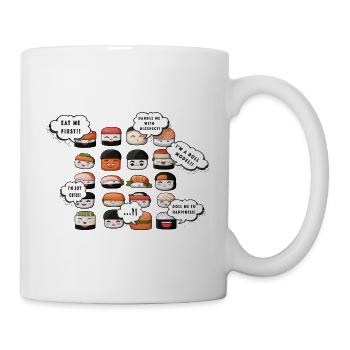 Vibrant Sushi Faces: Playful Design with - Mug - white - Right