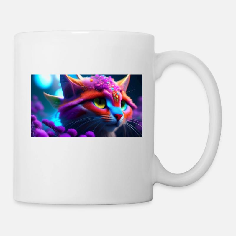 Sci-Fi Katze - Tasse - Weiß
