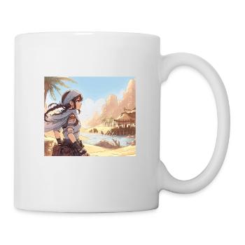 Manga Fille du désert - Mug blanc - blanc - Droite