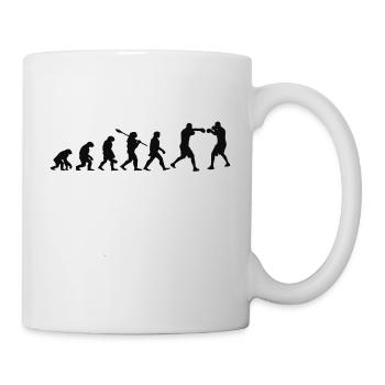 Evolution des Boxens | Boxer-Geschenk - Tasse - Weiß - Rechts