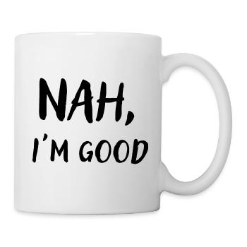 Herren T-Shirt - Tasse - Weiß - Rechts