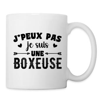 Ich kann nicht, ich bin Boxer - Tasse - Weiß - Rechts