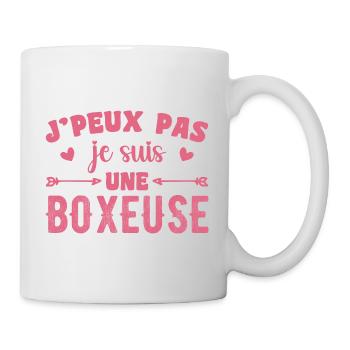 Ich kann nicht, ich bin Boxer - Tasse - Weiß - Rechts