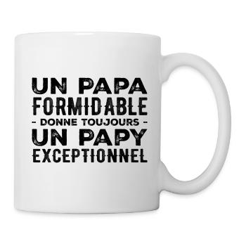 Terrific Dad Gives an Exceptional Grandpa - Mug - white - Right