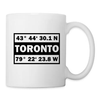 Toronto coordinates City Canada Toronto - Mug - white - Right