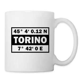 Coordonnées Turin Ville de Turin - Mug blanc - blanc - Droite