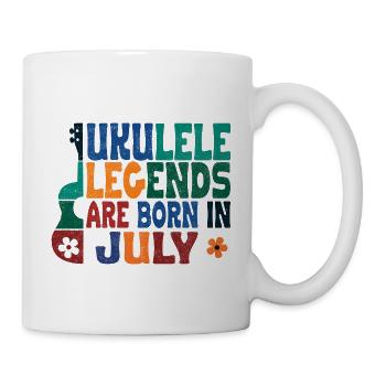 Ukulele Legends are born in July - Tasse - Weiß - Rechts