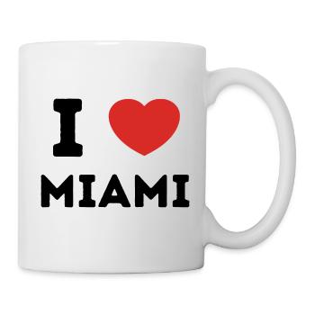 Ich liebe Miami, Vereinigte Staaten - Tasse - Weiß - Rechts