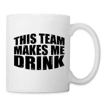 Cette équipe me fait boire 7 - Mug blanc - blanc - Droite