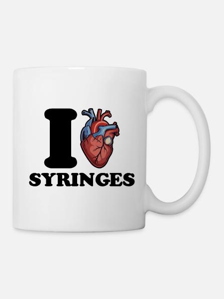 Ich liebe Spritzen - Tasse - Weiß