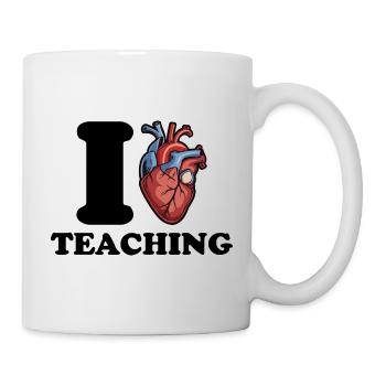 J’adore enseigner - Mug blanc - blanc - Droite