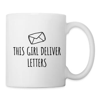 Cette fille livre des lettres - Postman Design - Mug blanc - blanc - Droite