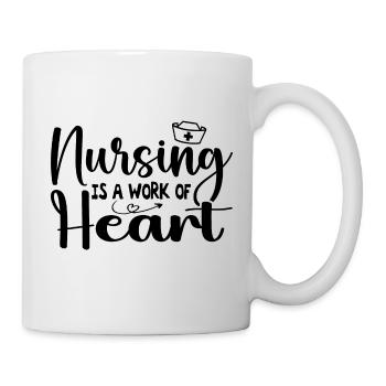 Nursing Is A Work Of Heart - Nurse - Mug blanc - blanc - Droite