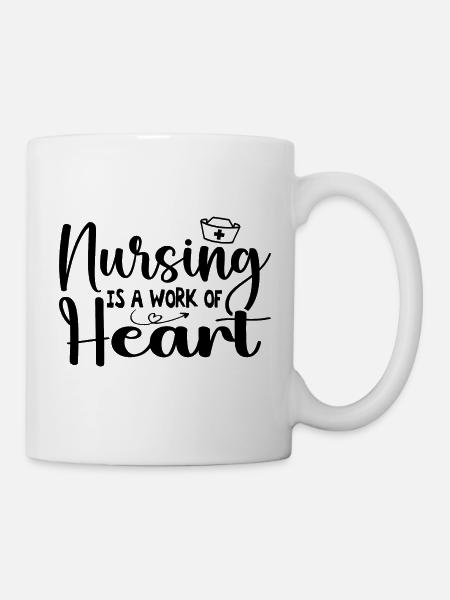 Krankenpflege ist eine Herzensangelegenheit - Krankenschwester - Tasse - Weiß