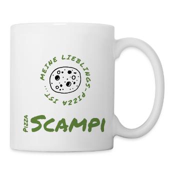 Meine Lieblings-Pizza ist... Pizza Scampi - Tasse - Weiß - Rechts